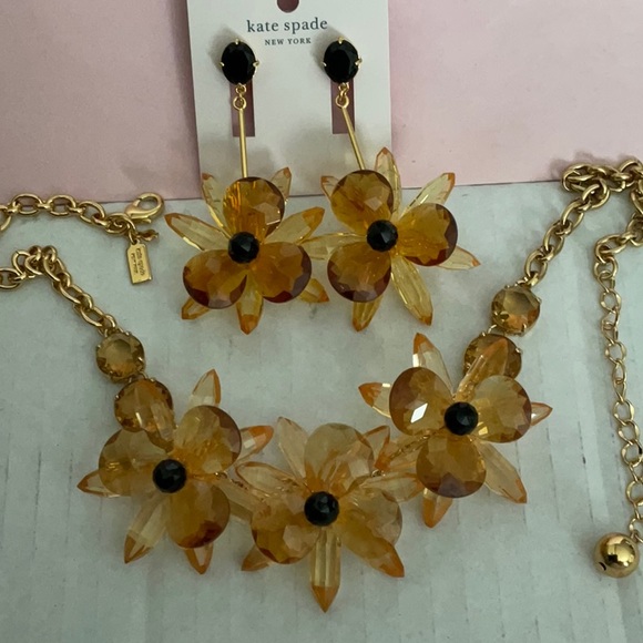Kate Spade Blooming Brilliant Blossom Necklace and earrings set - Picture 10 of 13